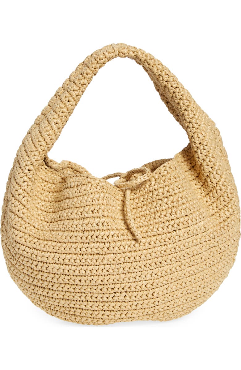 Khaite Medium Olivia Raffia Hobo Bag, Alternate, color,