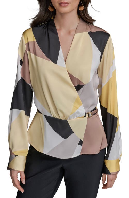 Shop Donna Karan New York Print Belted Top