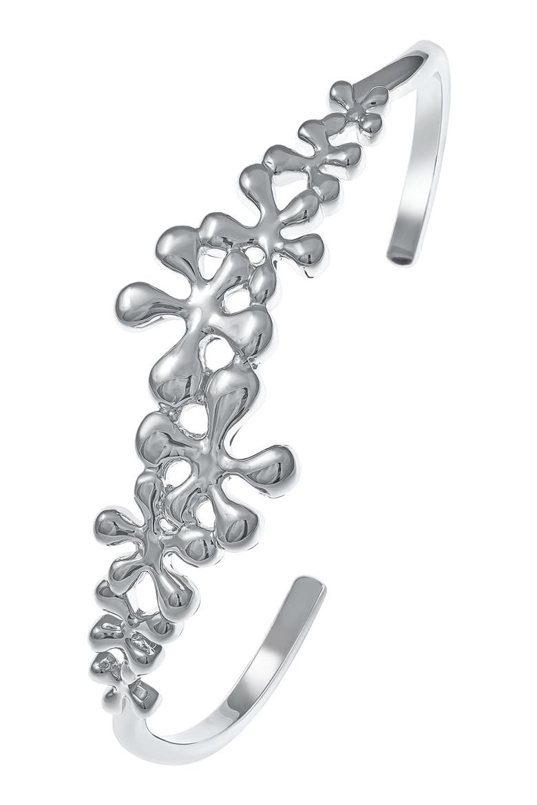 Splash Cuff Bangle, Main, color, Sterling Silver