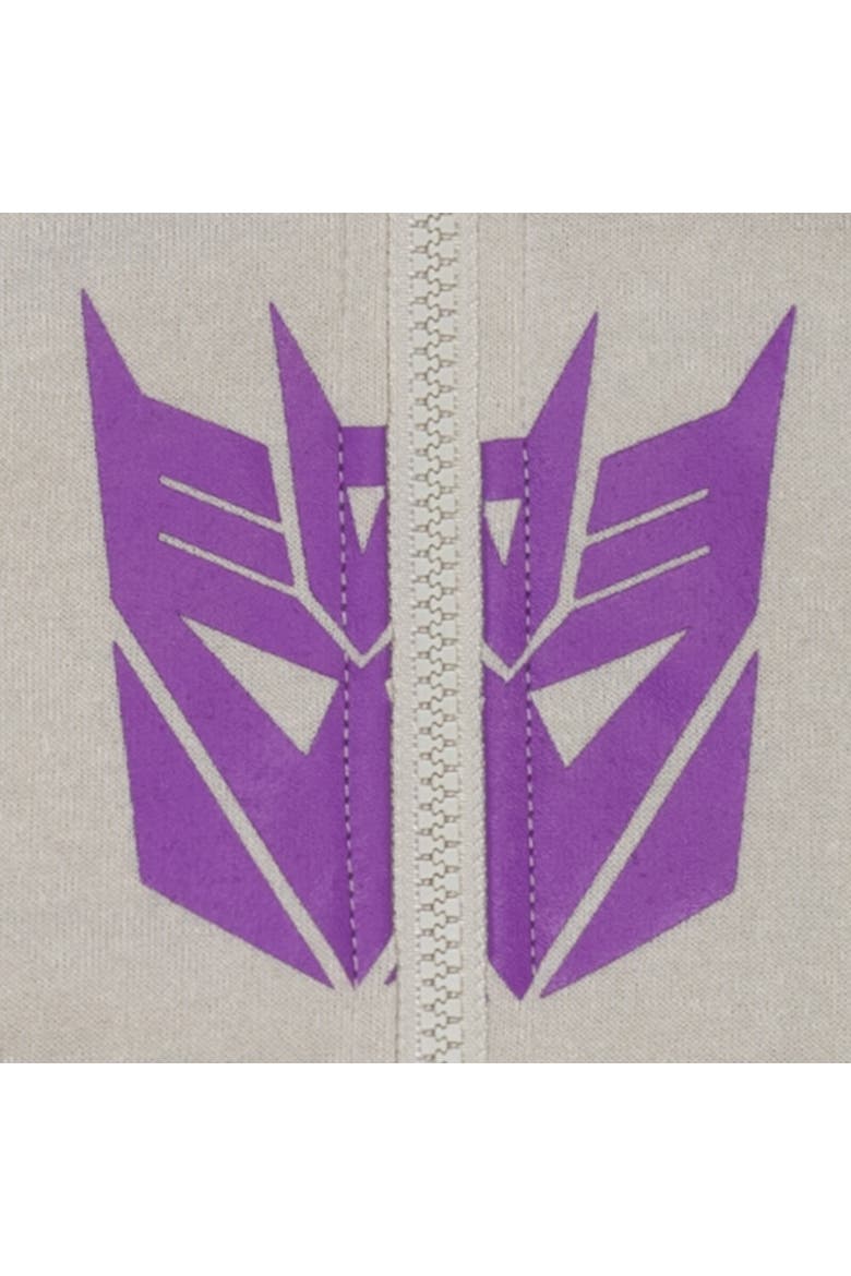 Megatron Cosplay Zip-Up Hoodie, Alternate, color, Gray