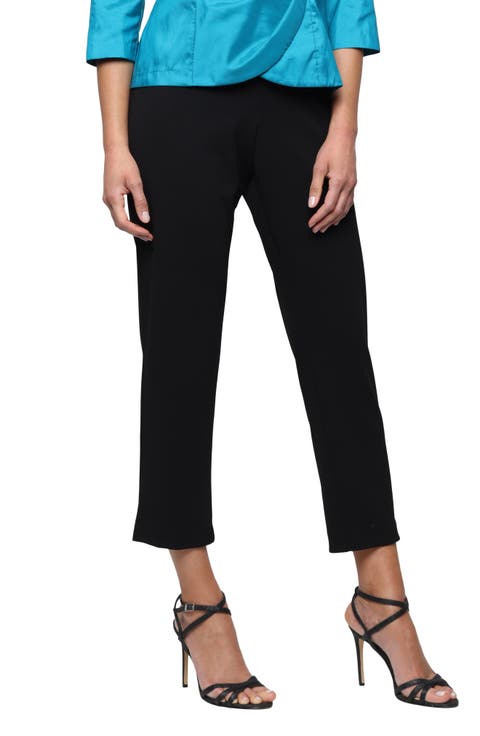 Stretch Crepe Slim Leg Pants