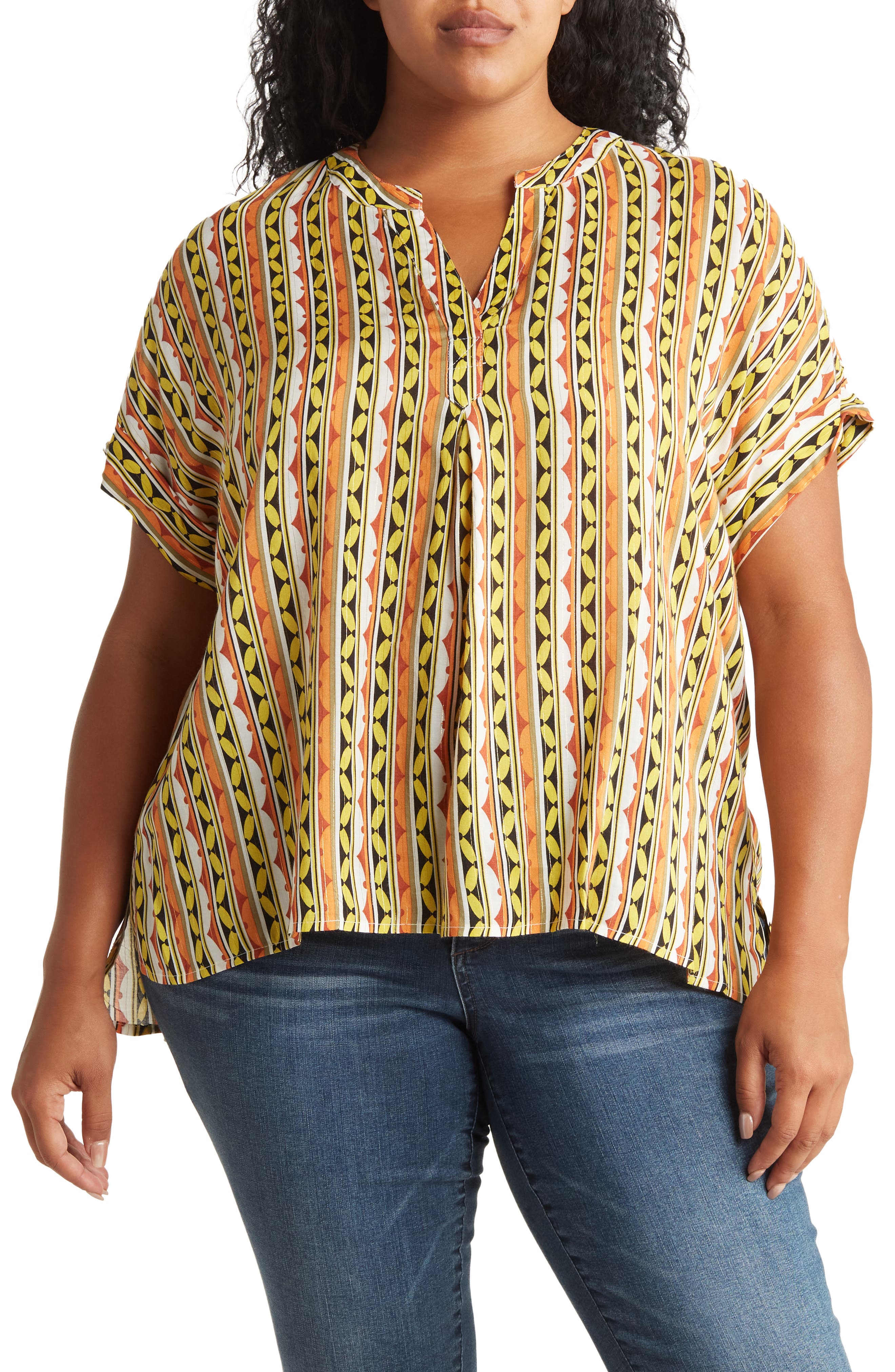 RUBY RD Metallic Stripe Fuji Blouse (Women) | Nordstromrack