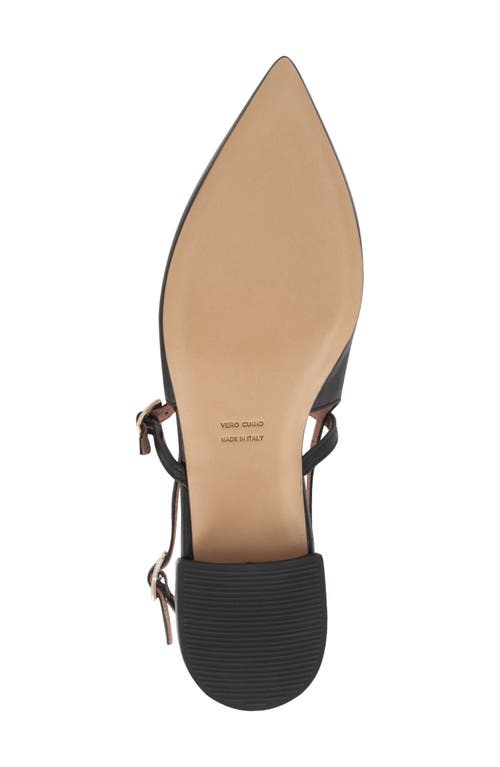 Bruno Magli Martina Slingback Mary Jane Pointed Toe Flat In Black
