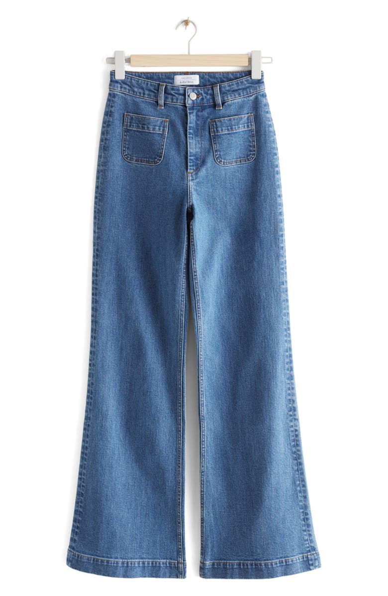 & Other Stories Wide Leg Pants, Main, color, Blue
