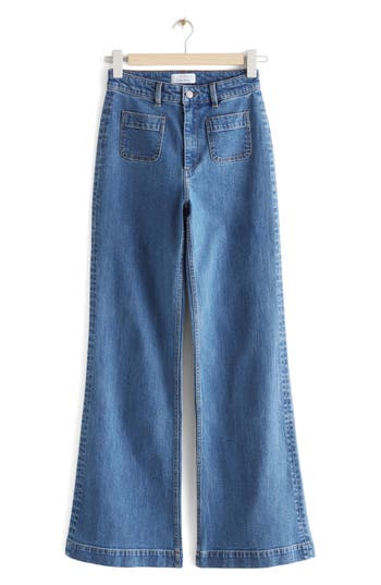 & Other Stories Wide Leg Pants In Blue