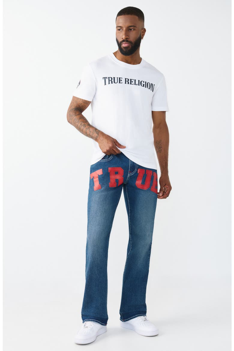 Billy Flap Bootcut Jeans, Alternate, color, MEDIUM BLUE COMET