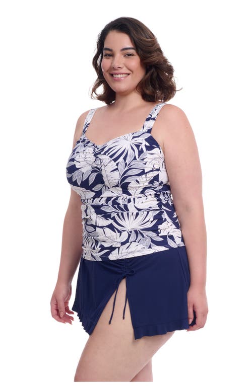 Profile By Gottex Bohemian Gypsy D-cup One-piece In Navy/wh
