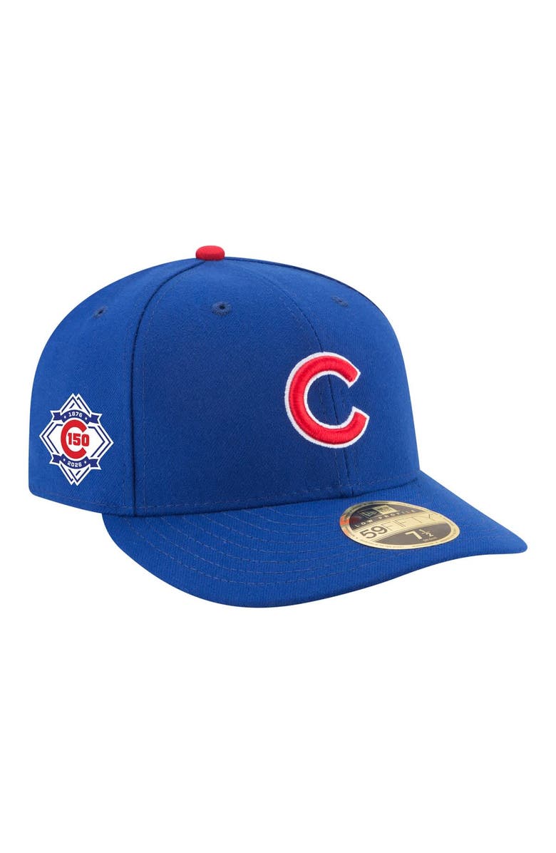 New Era Men's New Era Royal Chicago Cubs 150th Anniversary Low Profile 59FIFTY Fitted Hat, Main, color, Royal
