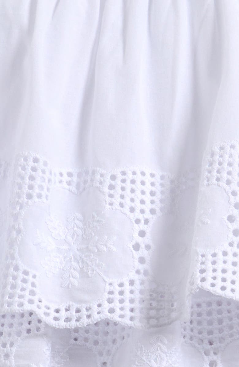 NEXT Kids' Broderie Anglaise Babydoll Tank & Ribbed Shorts Set, Alternate, color, 