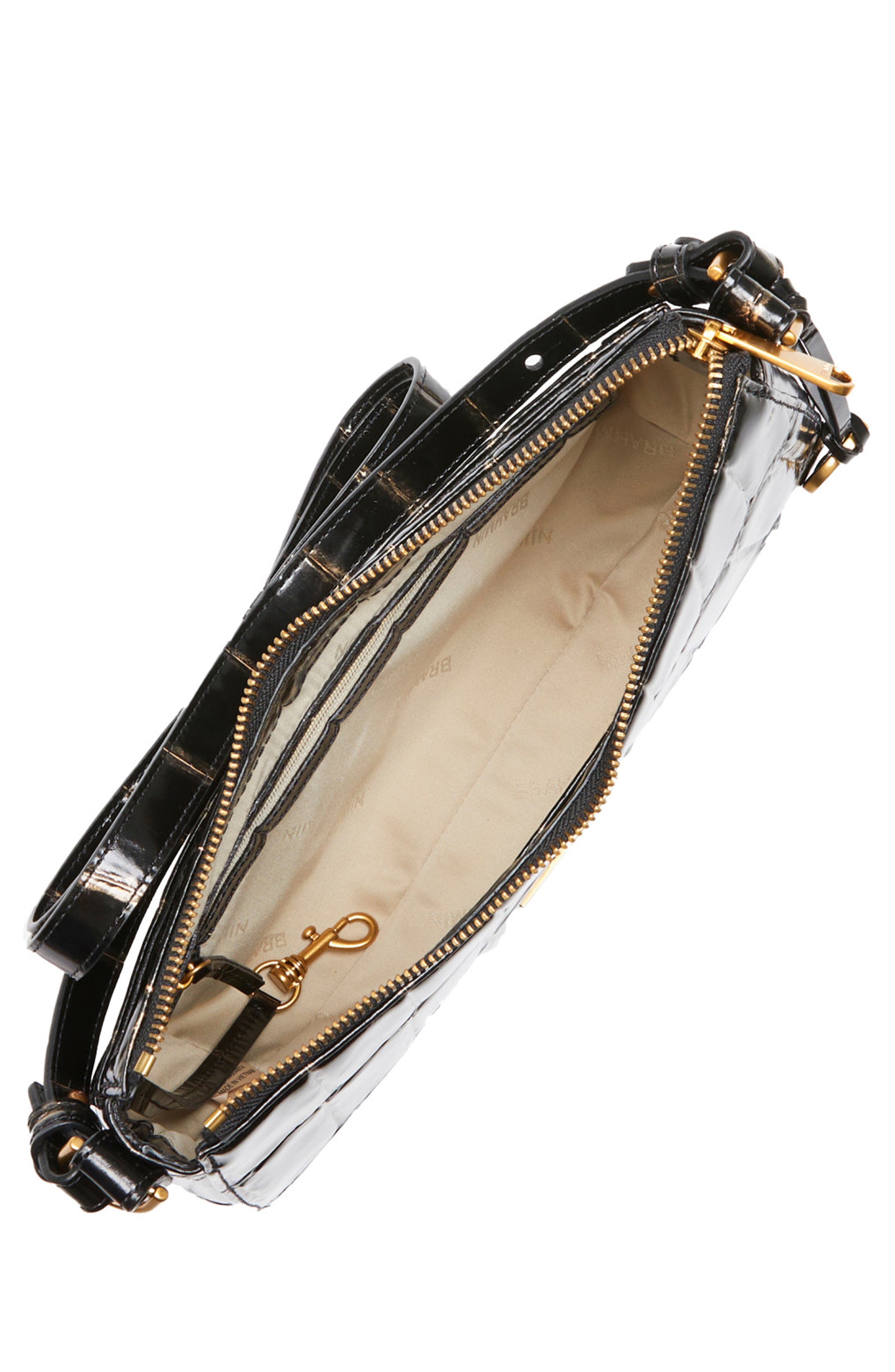 Brahmin Shayna Croc Embossed Leather Crossbody, Alternate, color, 