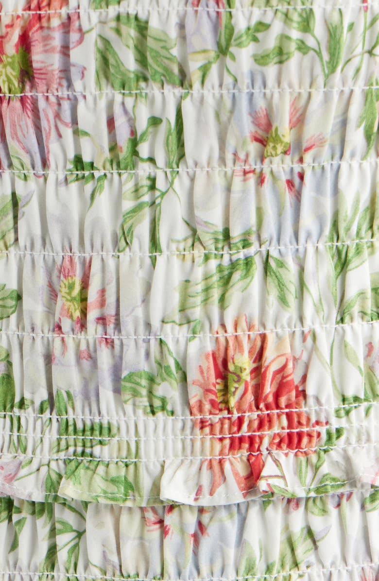 Hill House Home Azalea Smocked Bodice Cotton Mini Sundress, Alternate, color, Peony Chintz