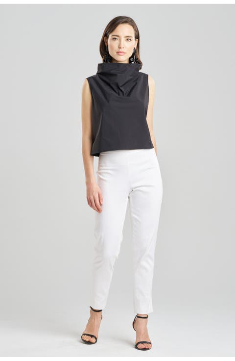 TECHNO POPLIN Crop Funnel Top