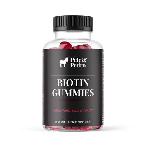 Pete & Pedro BIOTIN Gummies Daily Supplement For Hair, Skin, & Nails, 60 Count in None  product