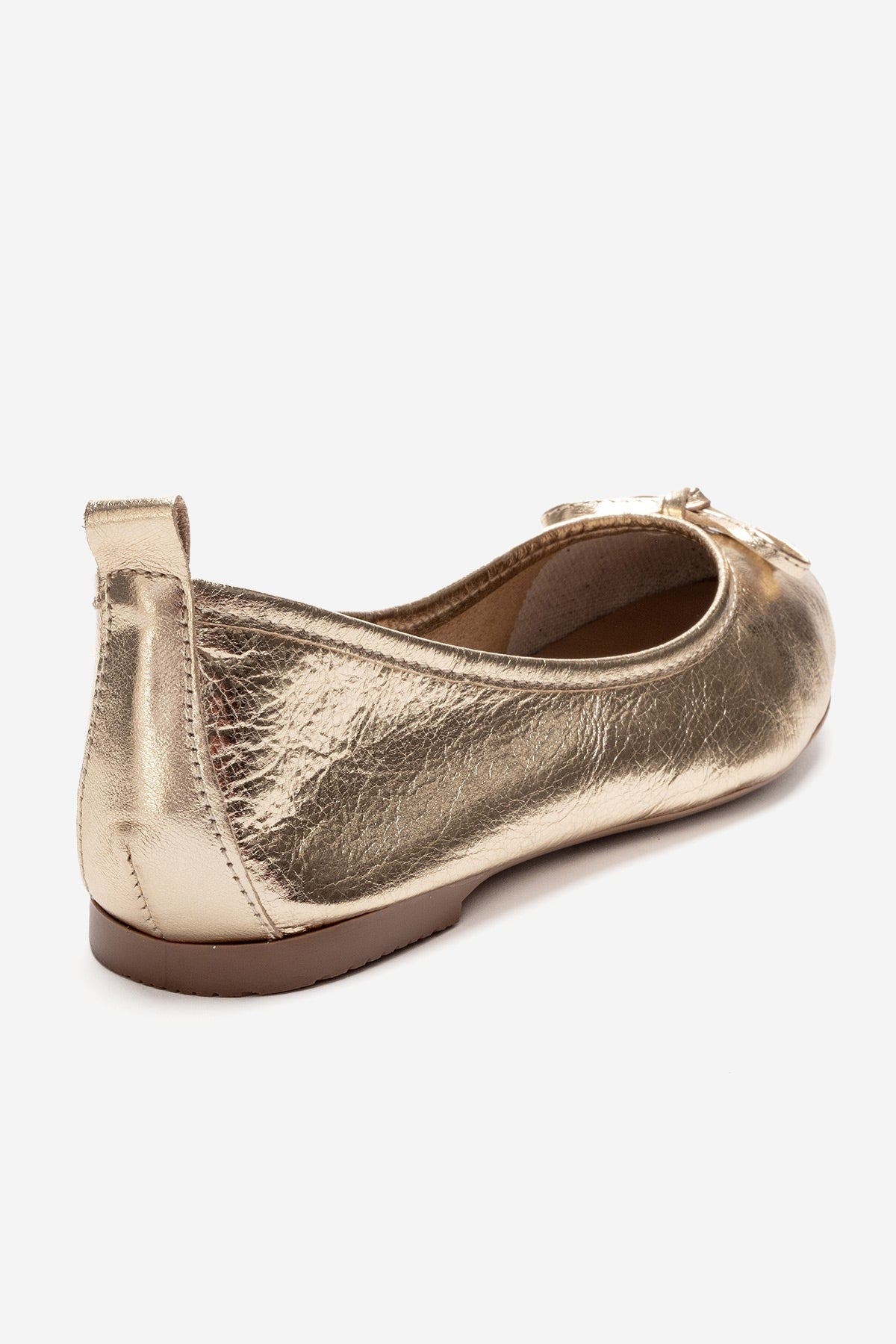 Florence Leather Ballerina Flats, Alternate, color, Gold