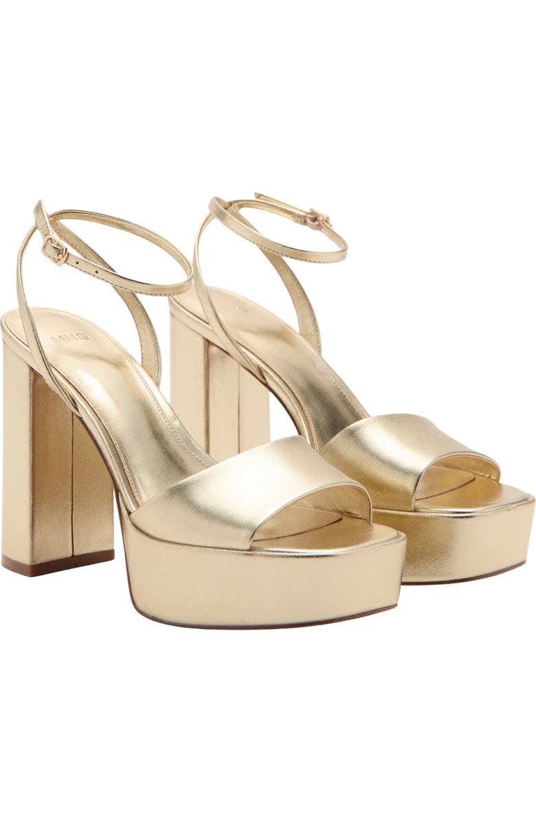 MANGO Ankle Strap Platform Sandal, Main, color,