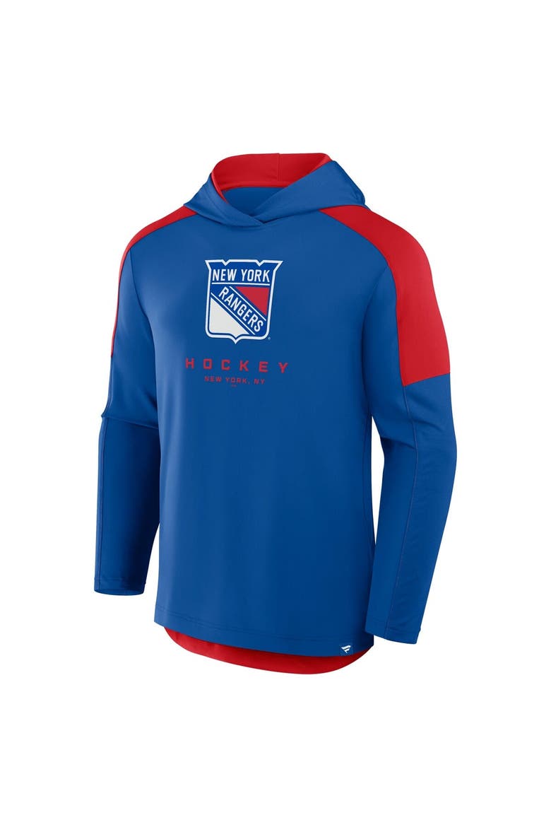Men's Fanatics Blue New York Rangers Meta Game Transitional Pullover Hoodie, Alternate, color, Blue