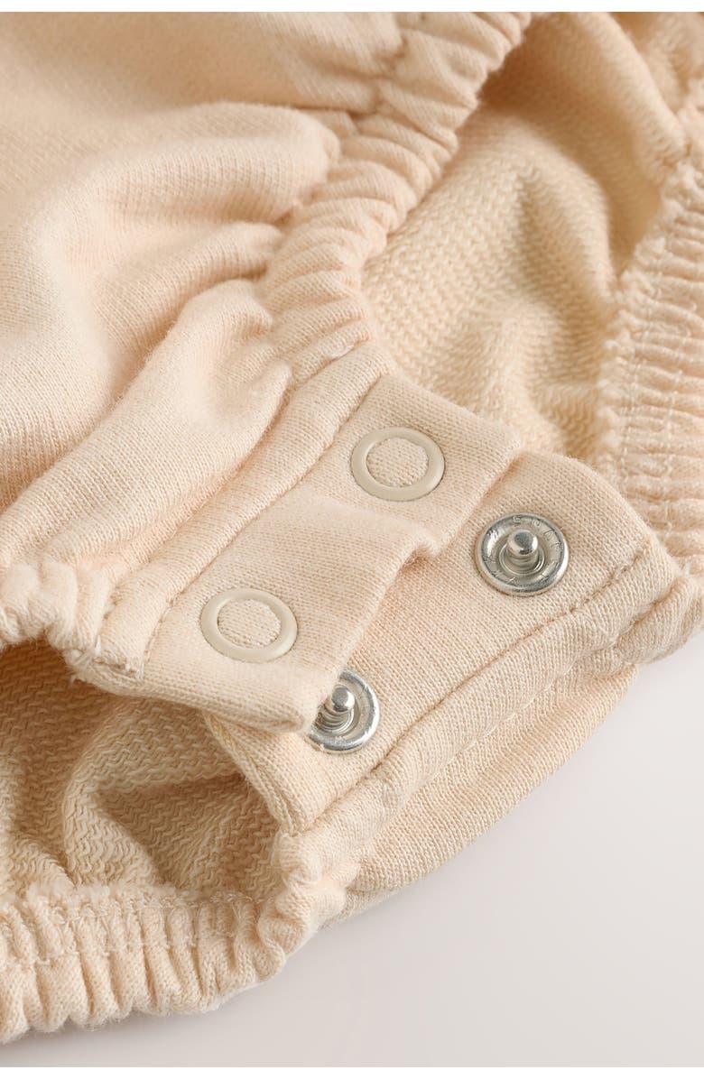 NEXT Check Cotton Sweatshirt Bodysuit & Overalls Set, Alternate, color, Tan