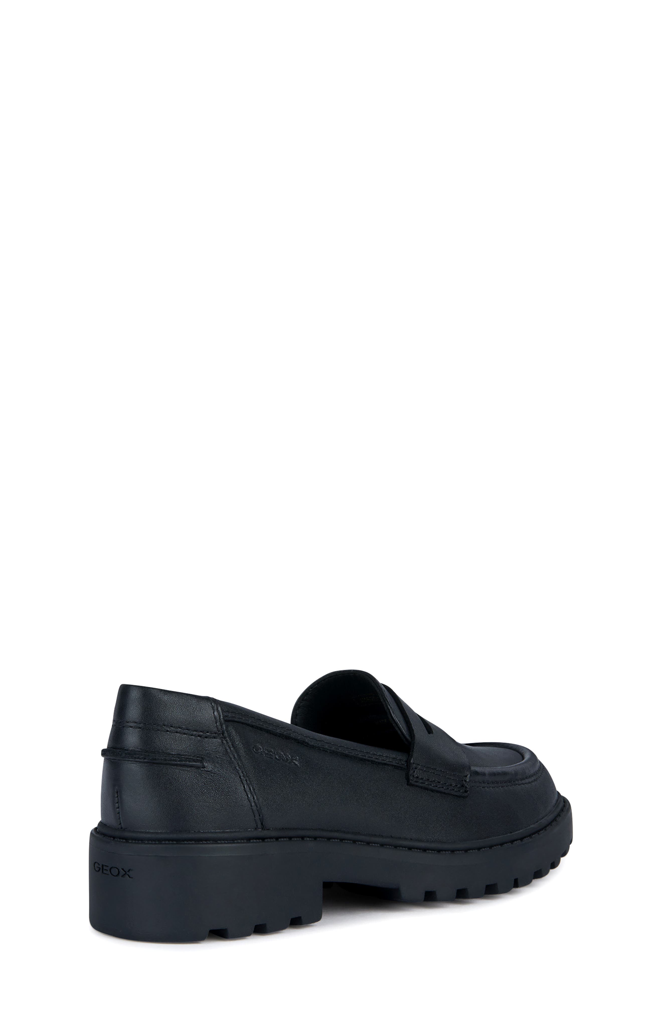 Geox Kids' Casey Penny Loafer, Alternate, color, Black