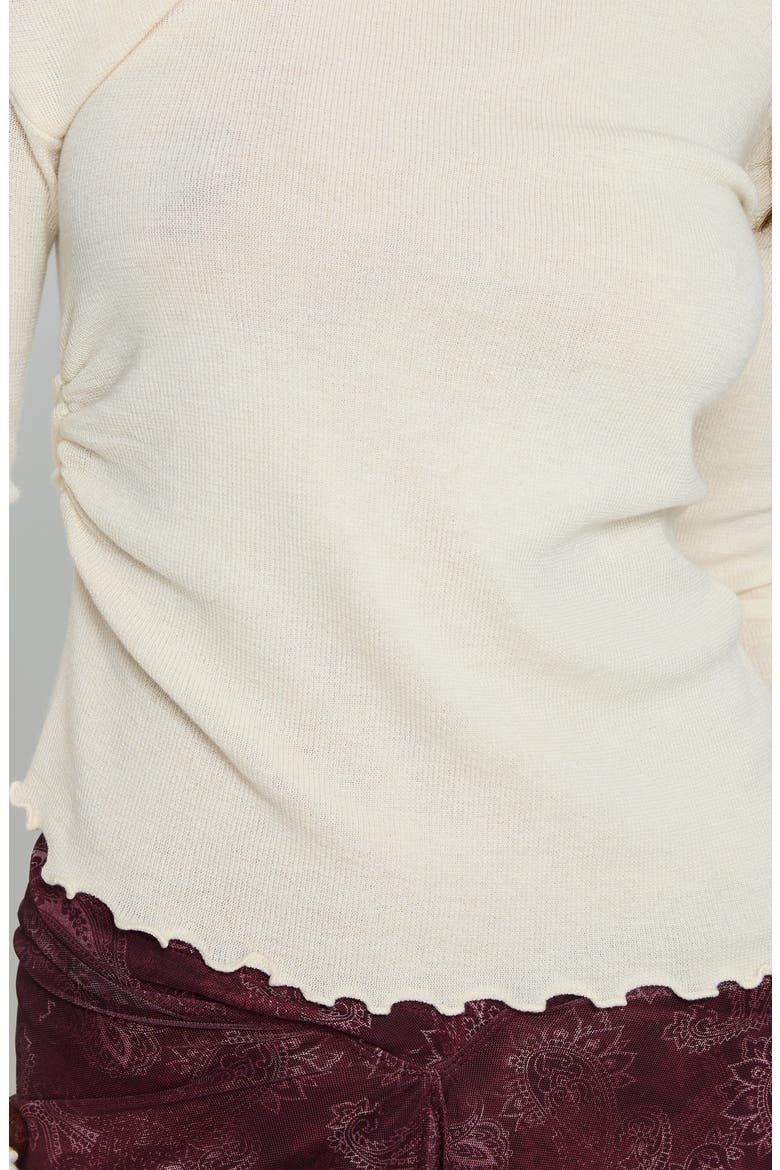 Monna One-Shoulder Knit Top, Alternate, color, CREAM