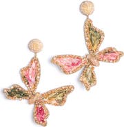 Deepa Gurnani Finna Beaded Butterfly Drop Earrings