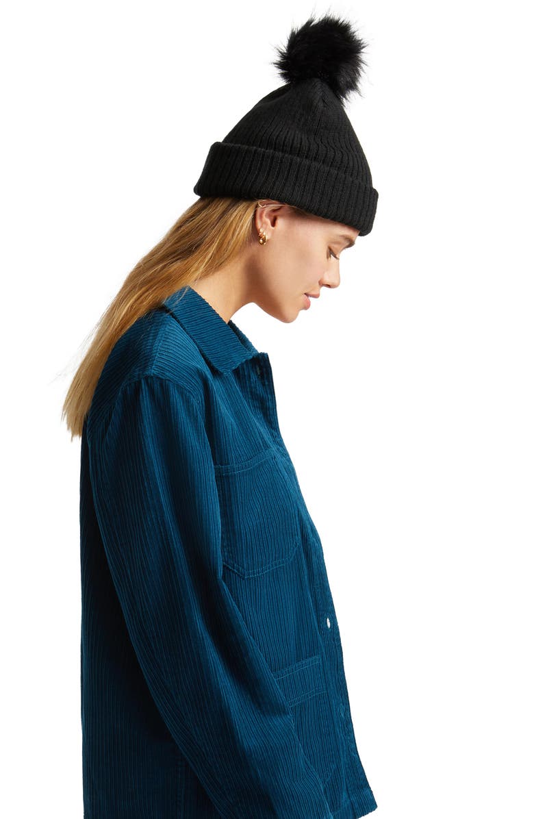 Brixton Alison Beanie with Faux Fur Pom, Alternate, color,