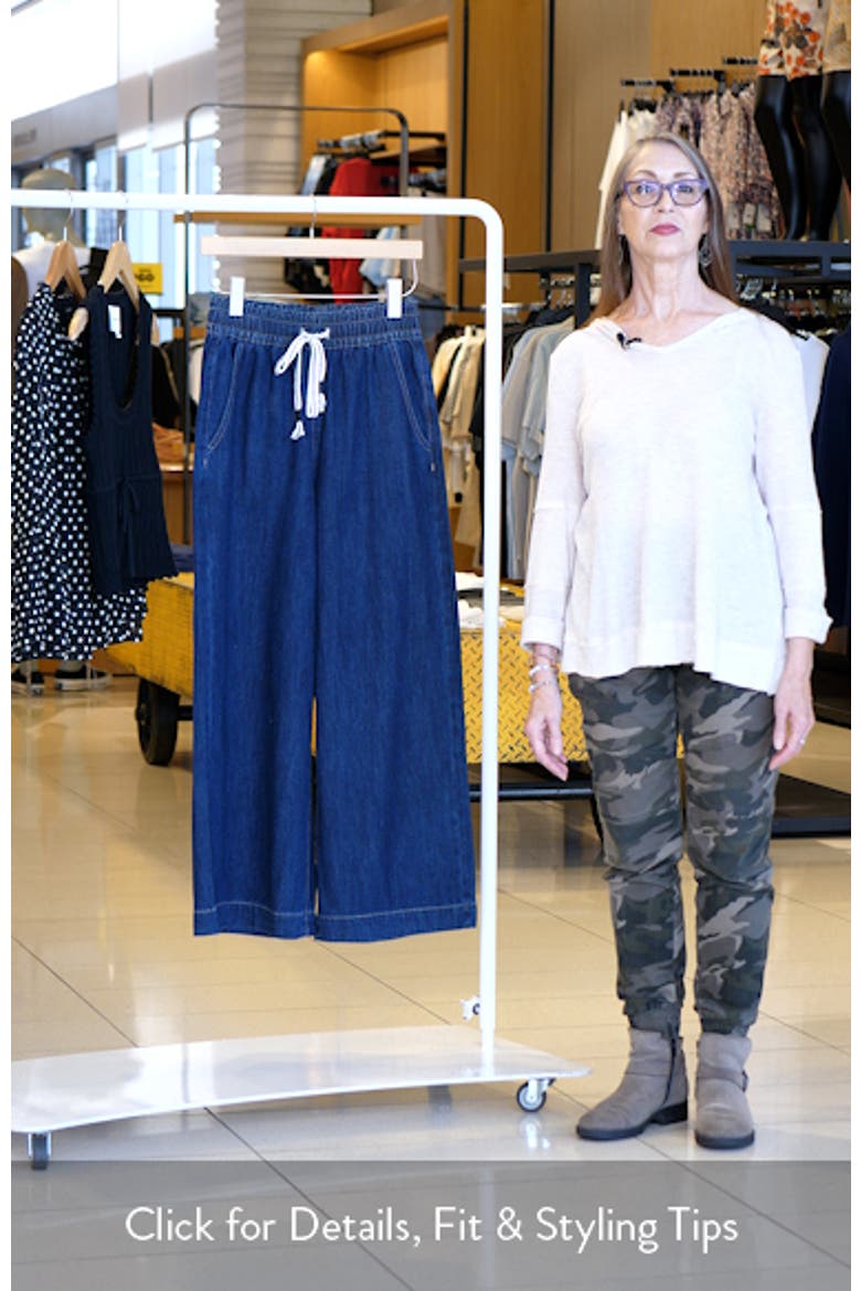 Jenni Drawstring Wide Leg Denim Pants video