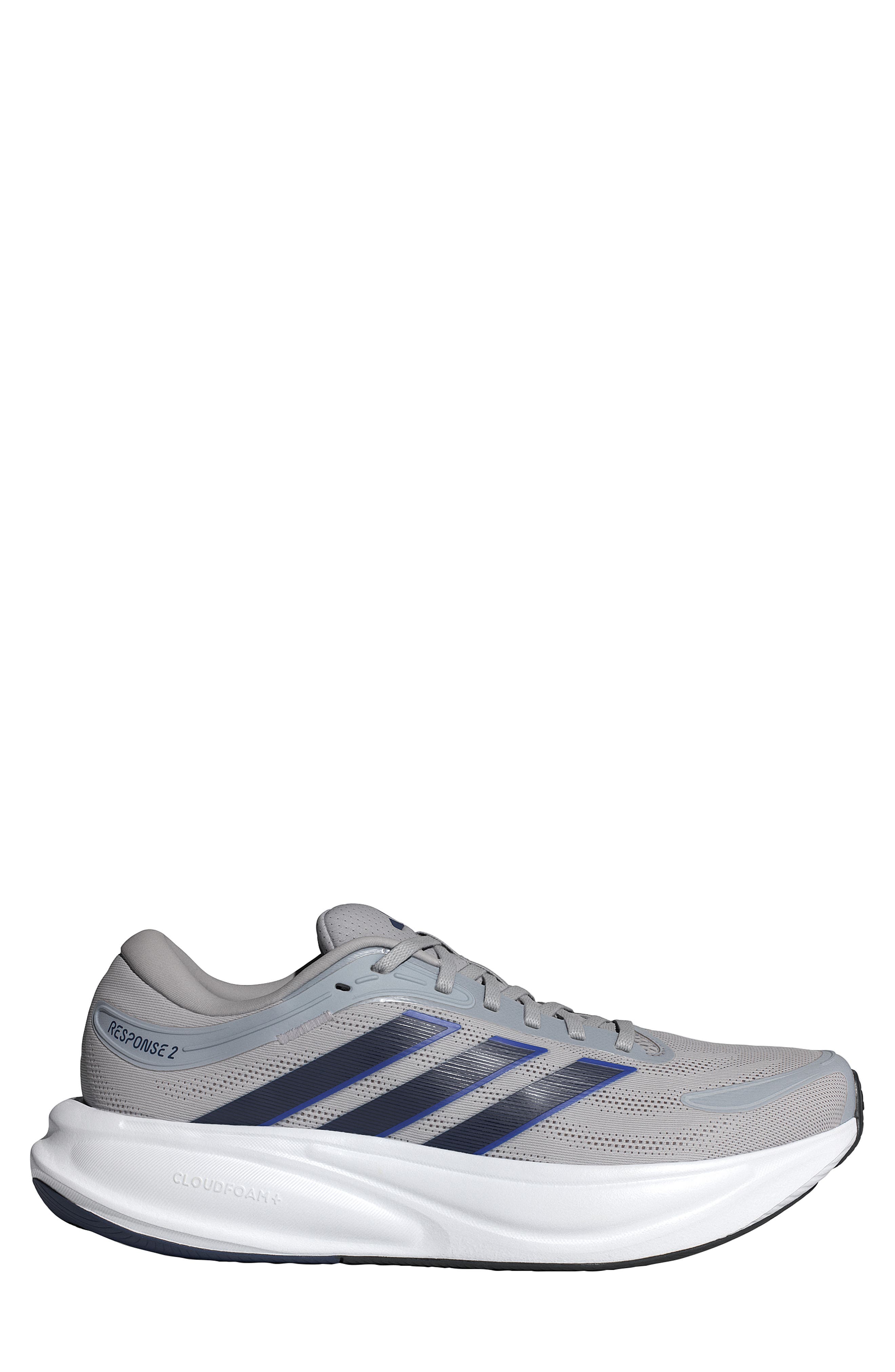 adidas Response 2 Running Shoe, Alternate, color, Grey/ Dark Blue/ Lucid Blue