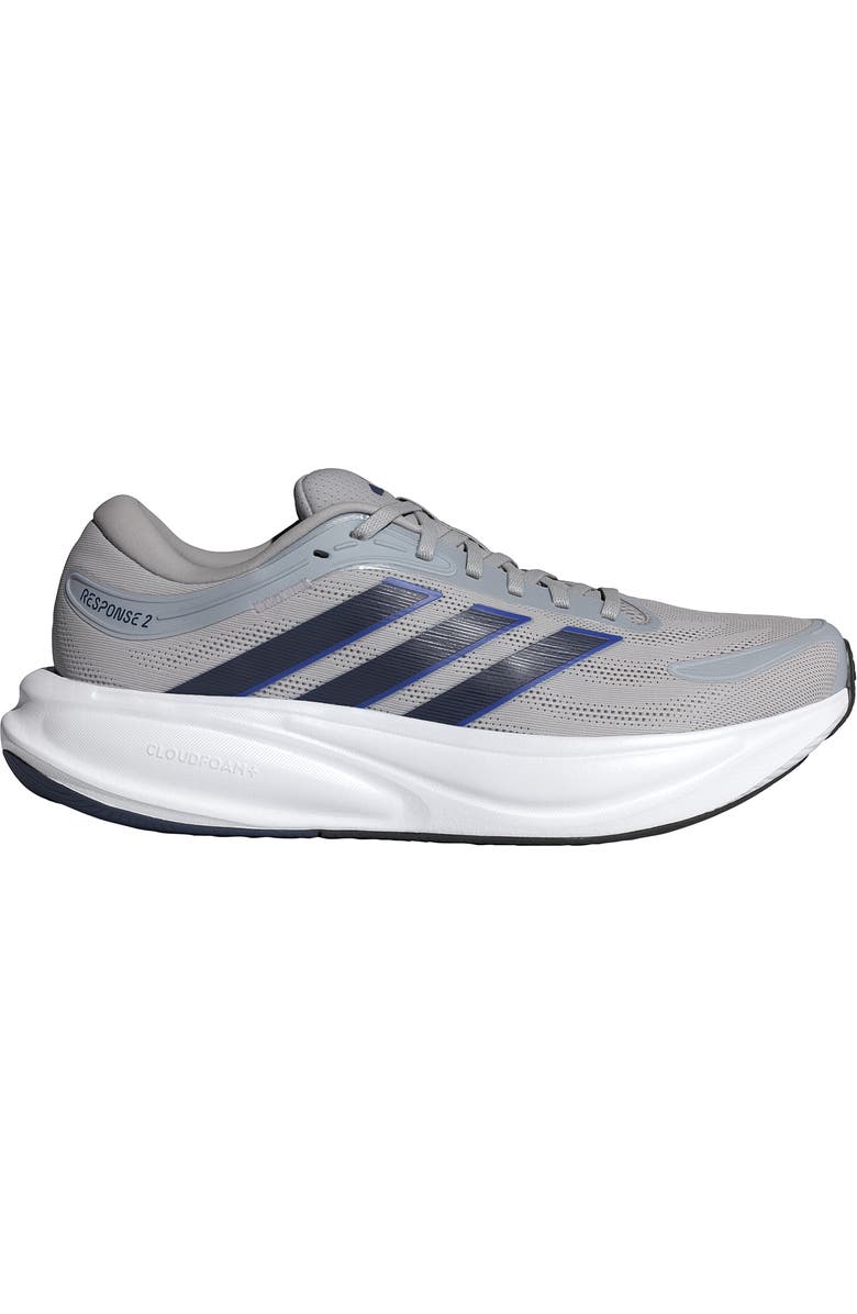 adidas Response 2 Running Shoe, Alternate, color, Grey/ Dark Blue/ Lucid Blue