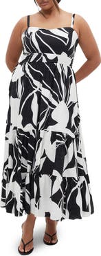 City Chic Kehlani Print Sleeveless Maxi Dress