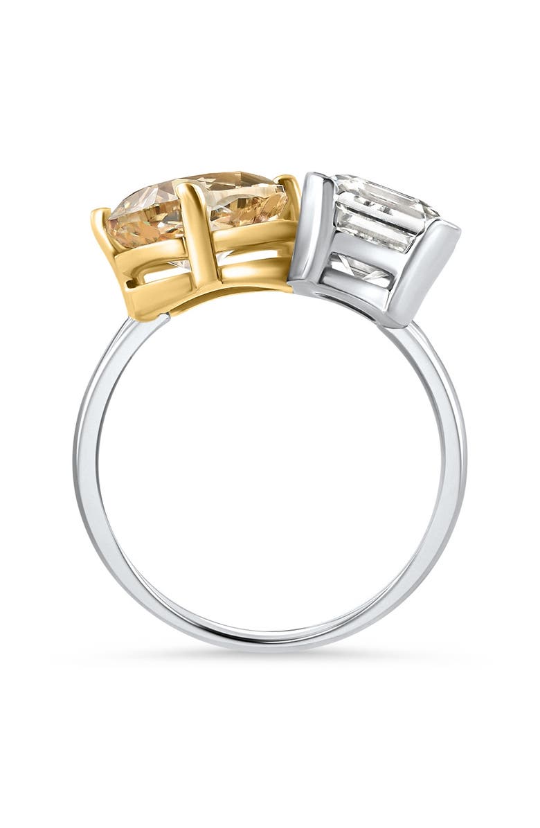 Bliss Diamond Certified 5.40Ct Moi Et Toi Pear & Asscher Diamond Ring Gold Lab Grown, Alternate, color, 