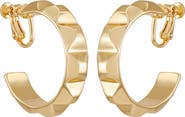 Vince Camuto Ridged Clip-On Hoop Earrings