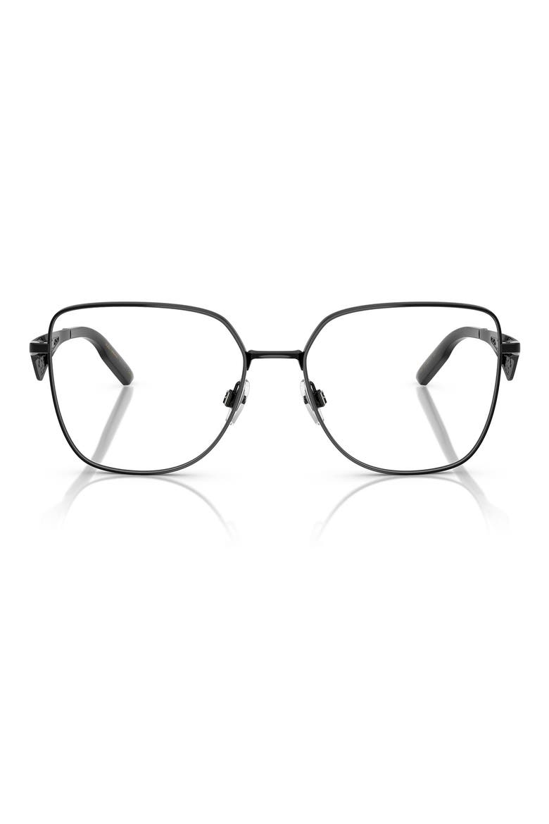 56mm Square Optical Glasses, Main, color, BLACK