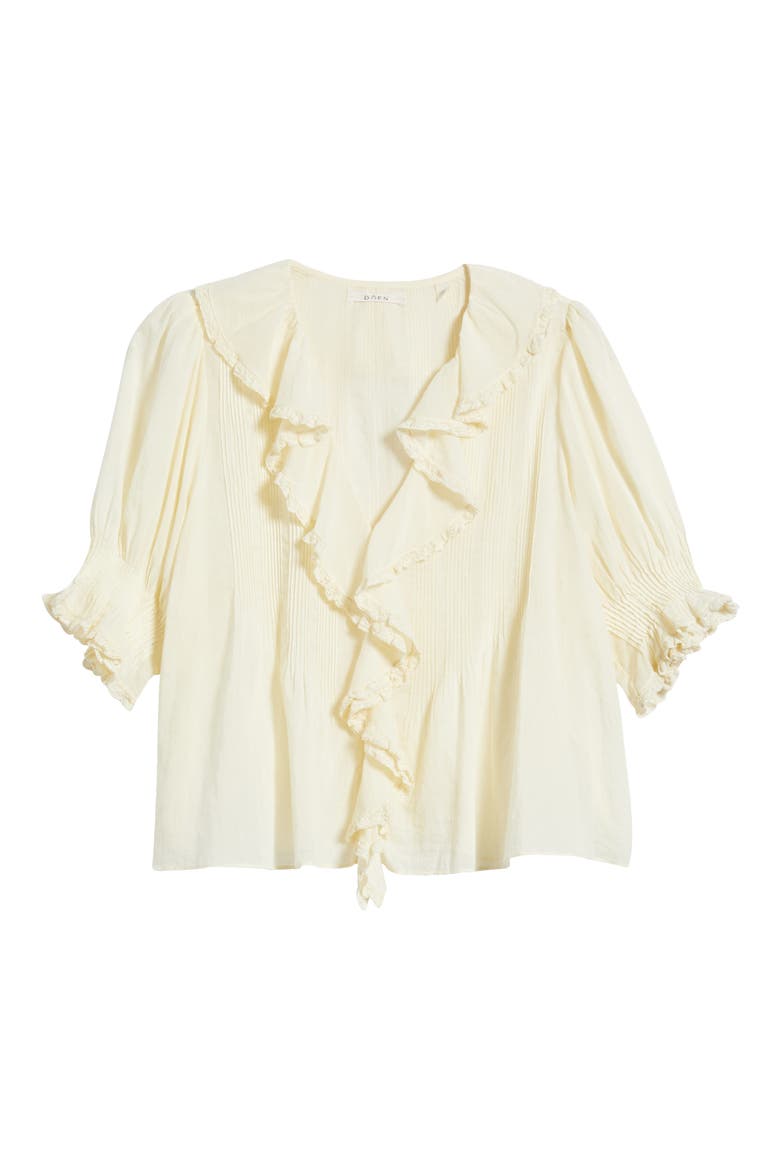 Henri Organic Cotton Voile Top, Alternate, color, CREME CITRON