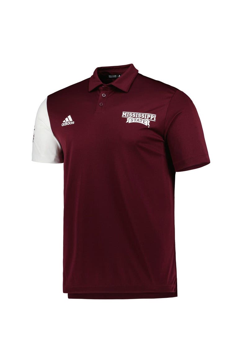 Men's adidas Maroon Mississippi State Bulldogs AEROREADY Polo, Alternate, color, Maroon