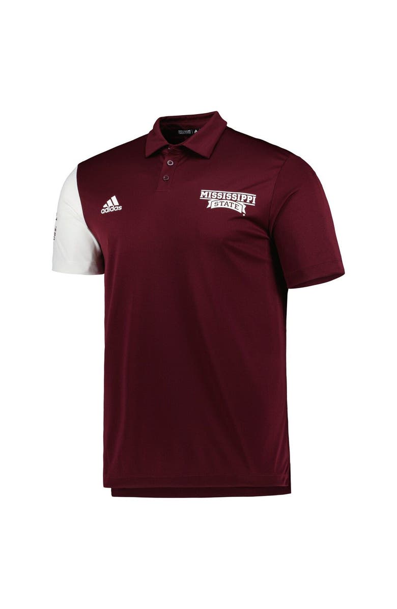 adidas Men's adidas Maroon Mississippi State Bulldogs AEROREADY Polo, Alternate, color,