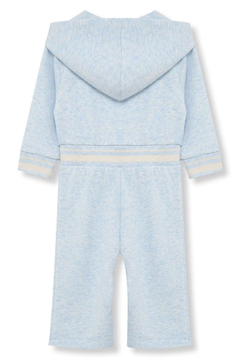 Kids' Zip Front Hooded Jumpsuit, Alternate, color, BLUE