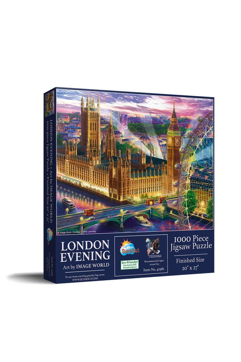 London Evening 1000 piece Jigsaw Puzzle for Adults, Main, color, Multicolor