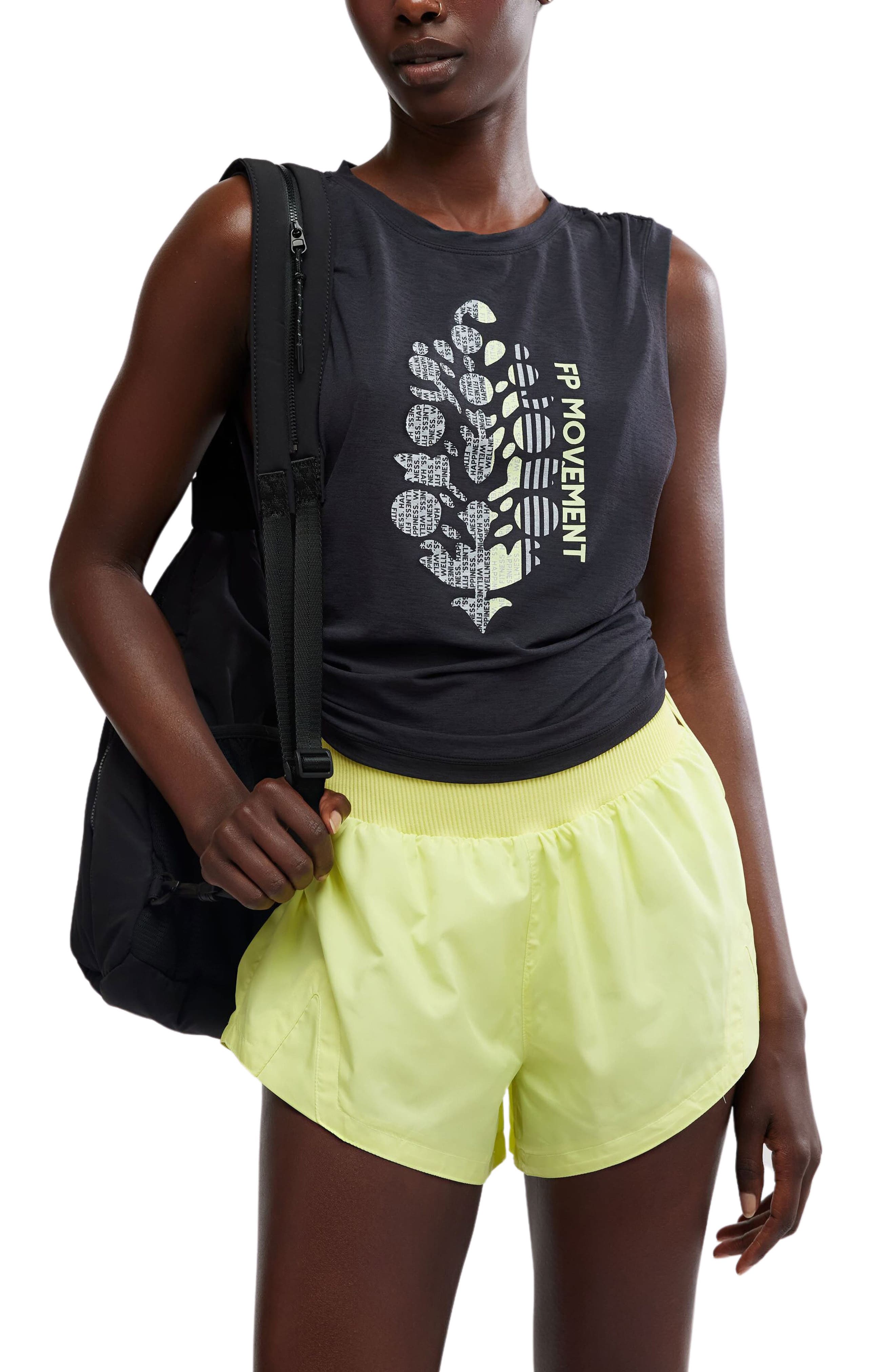 Free People FP Movement Sport Mode Logo Muscle T-Shirt