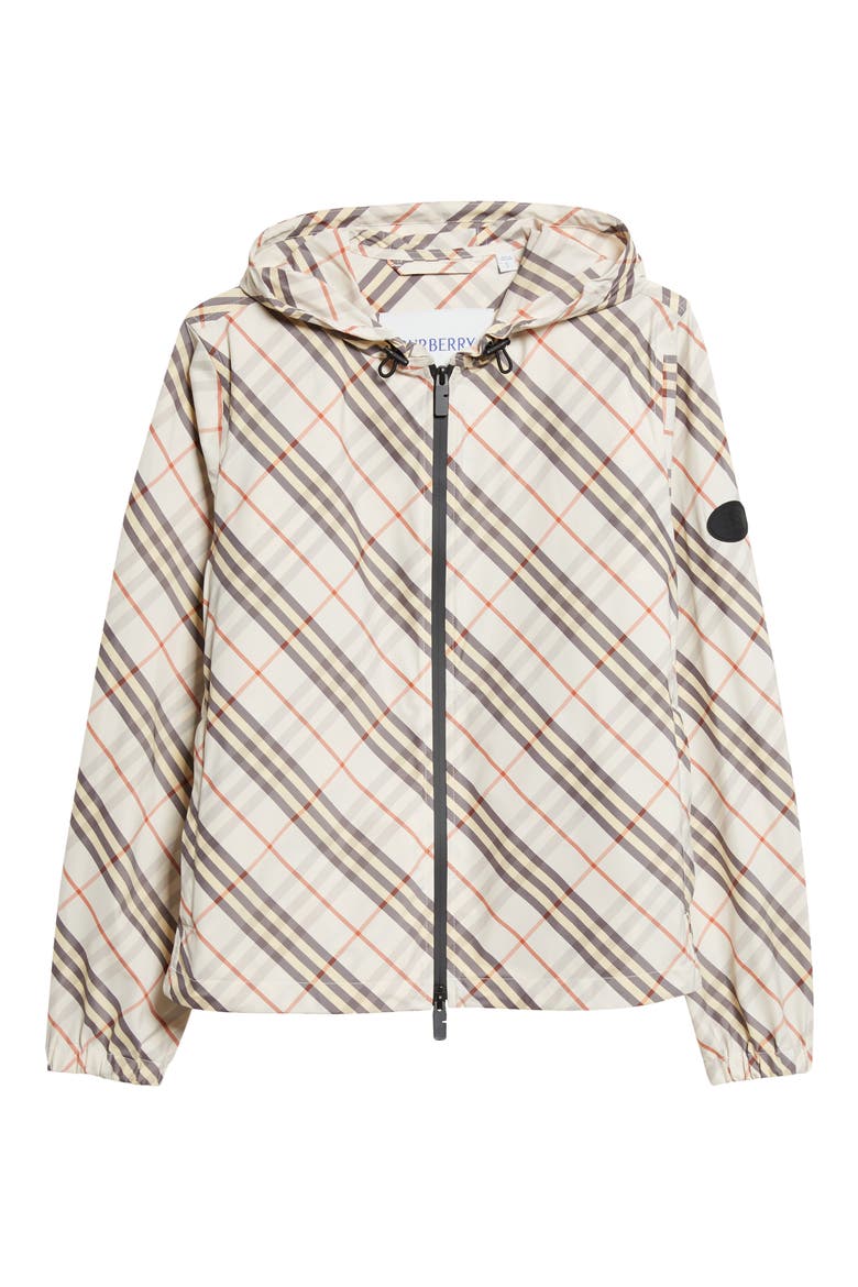 Salcombe Check Hooded Jacket, Alternate, color, PEBBLE BEIGE IP CHK