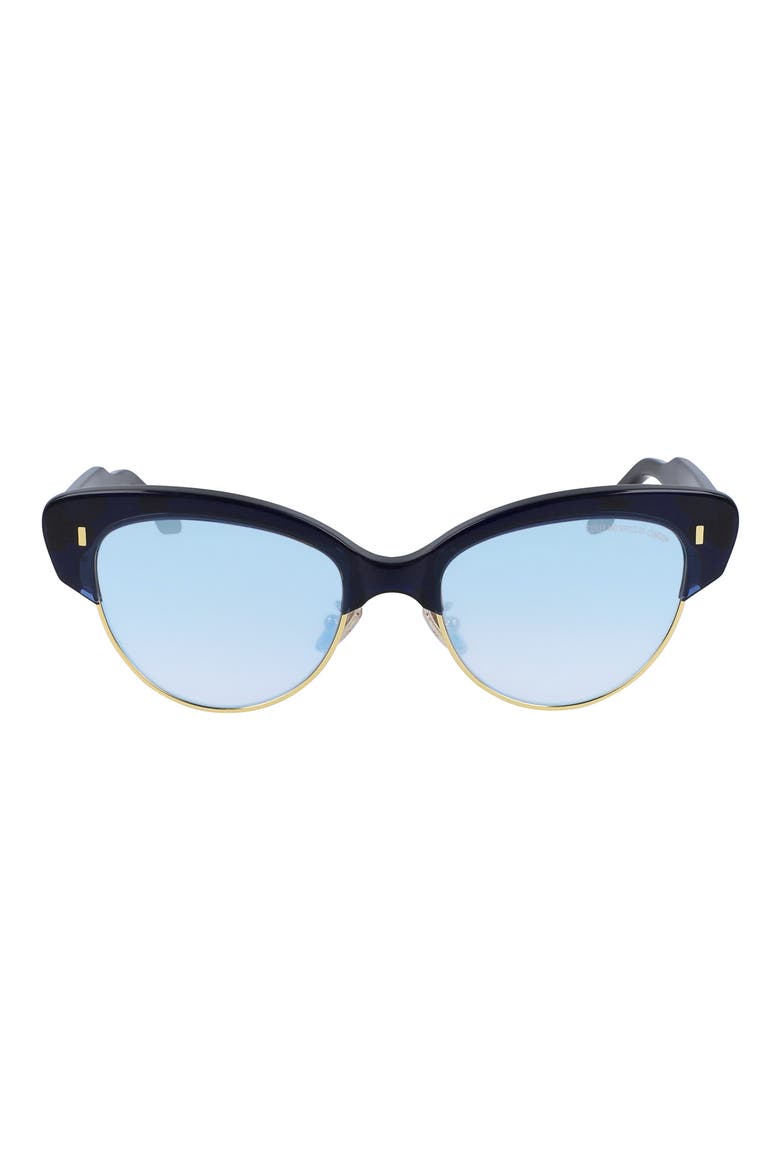 55mm Gradient Cat Eye Sunglasses, Main, color, MIDNIGHT RAMBLER BLUE