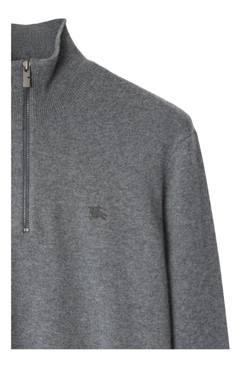 Cashmere Blend Half-zip Sweater, Alternate, color, Grey