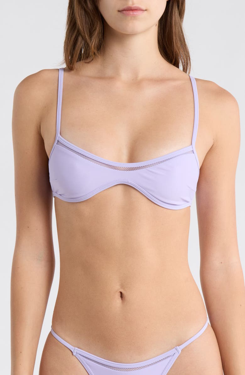 PacSun Sandra Bralette Bikini Top, Main, color, Lavender
