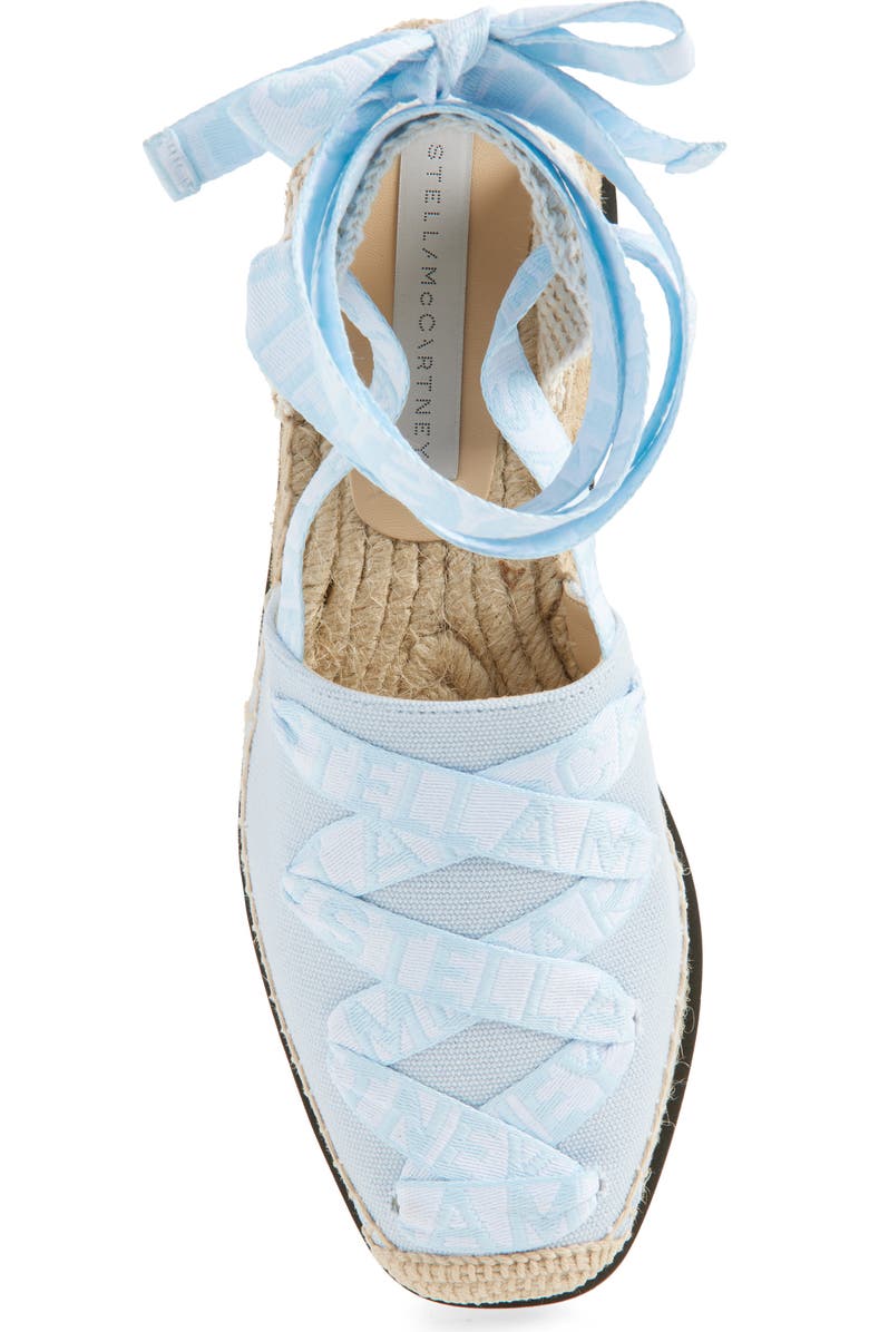 Stella McCartney Gaia Logo Strap Espadrille, Alternate, color, Powder Blue