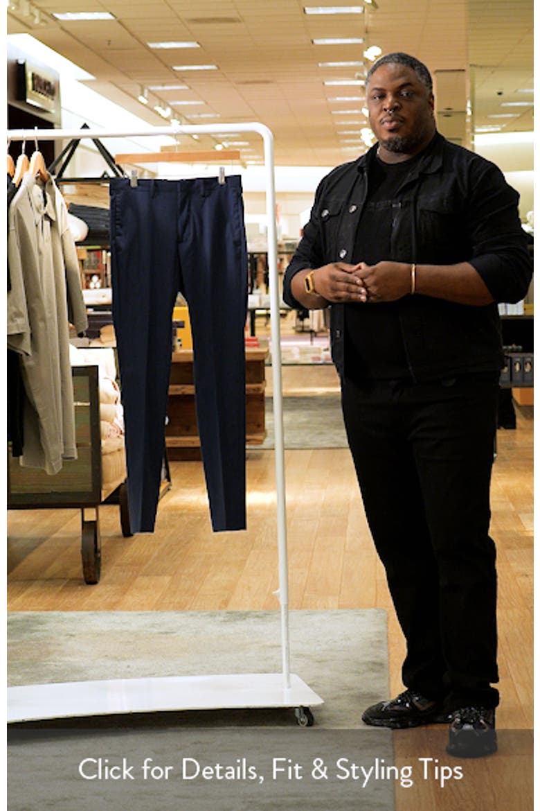 Slim Fit Flat Front Pants video