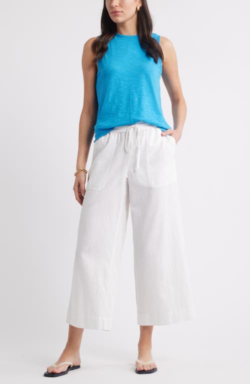 Shop Caslonr Caslon(r) Sleeveless Cotton Blend Crewneck T-shirt