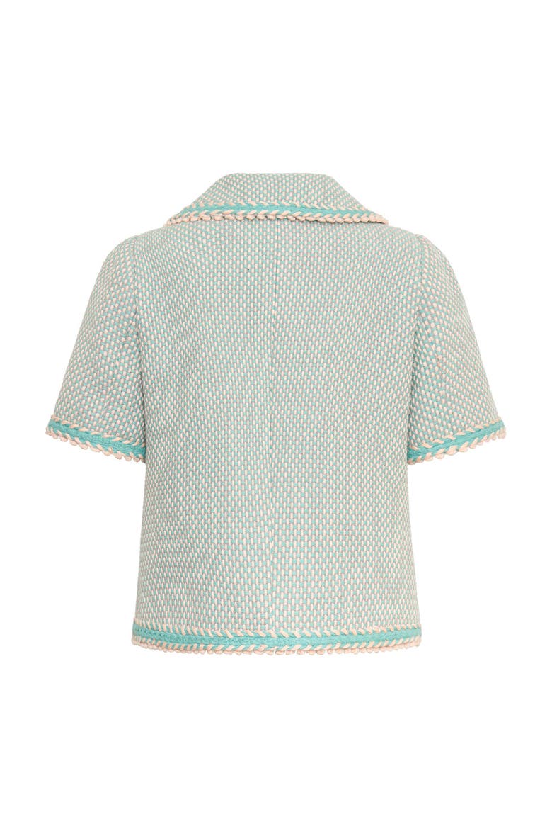Half Sleeve Jacket With Peter Pan Collar, Alternate, color, Mint