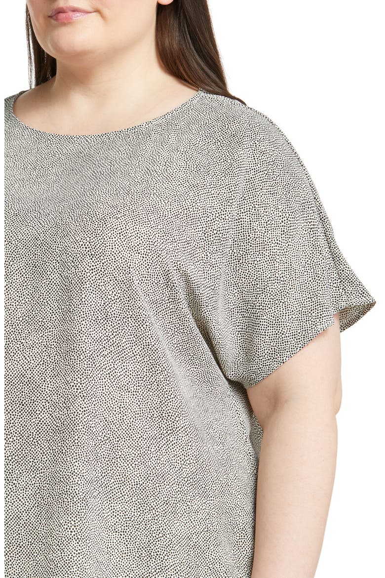 Dot Print Blouse, Alternate, color, ANNE WHITE/ ANNE BLACK