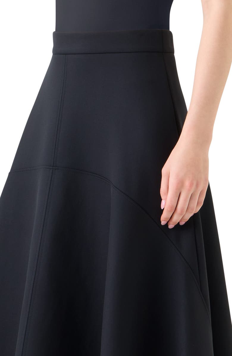 Akris punto Handkerchief Hem Knit Skirt, Alternate, color, Black