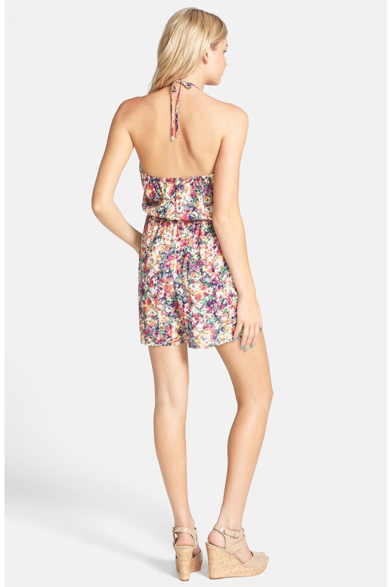Floral Print Halter Romper, Alternate, color, FLORAL