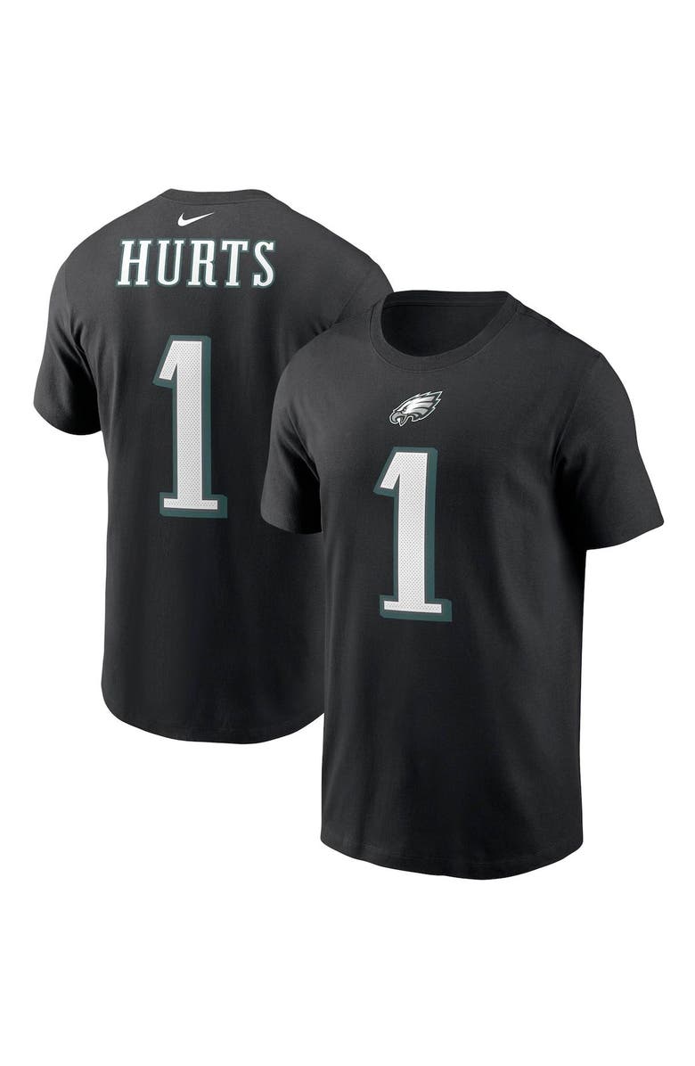 Nike Men's Nike Jalen Hurts Black Philadelphia Eagles Player Name & Number T-Shirt, Main, color, 